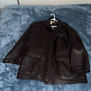 Balenciaga Oversized Leather Coat